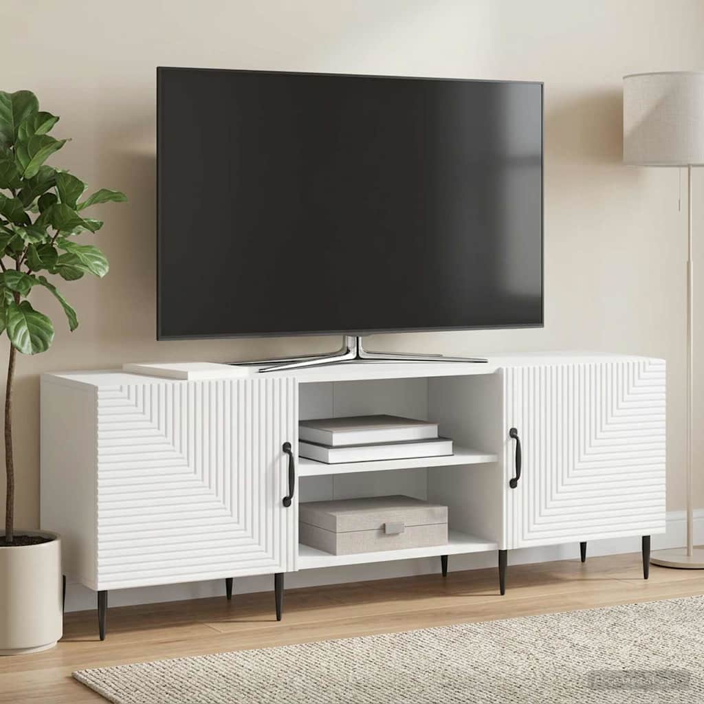 TV-skab Hvid 150 x 31 x 50 cm Konstrueret træ