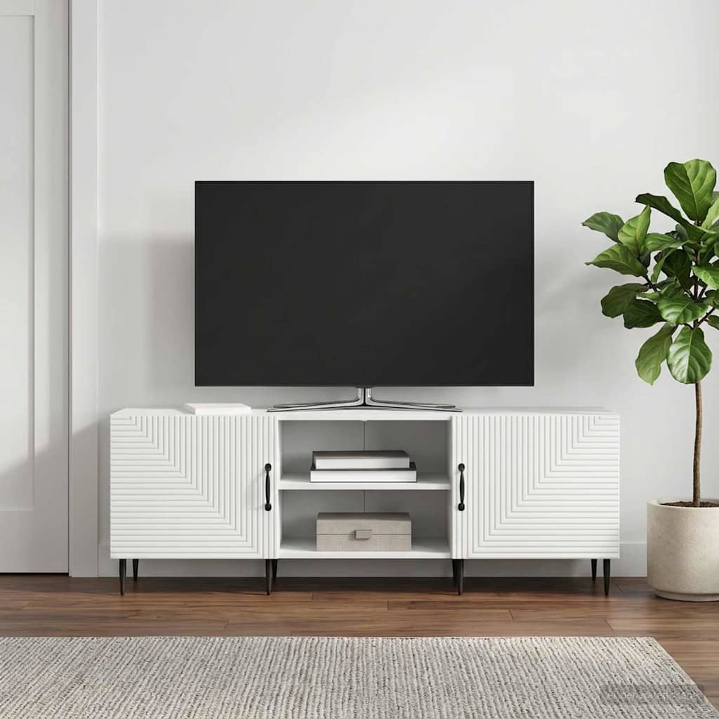 TV-skab Hvid 150 x 31 x 50 cm Konstrueret træ