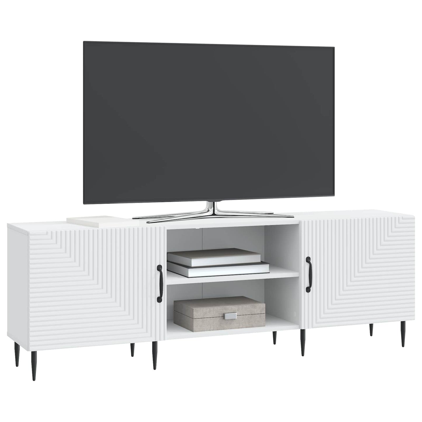 TV-skab Hvid 150 x 31 x 50 cm Konstrueret træ
