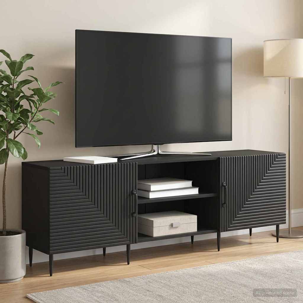TV-skab Sort 150 x 31 x 50 cm Konstrueret træ