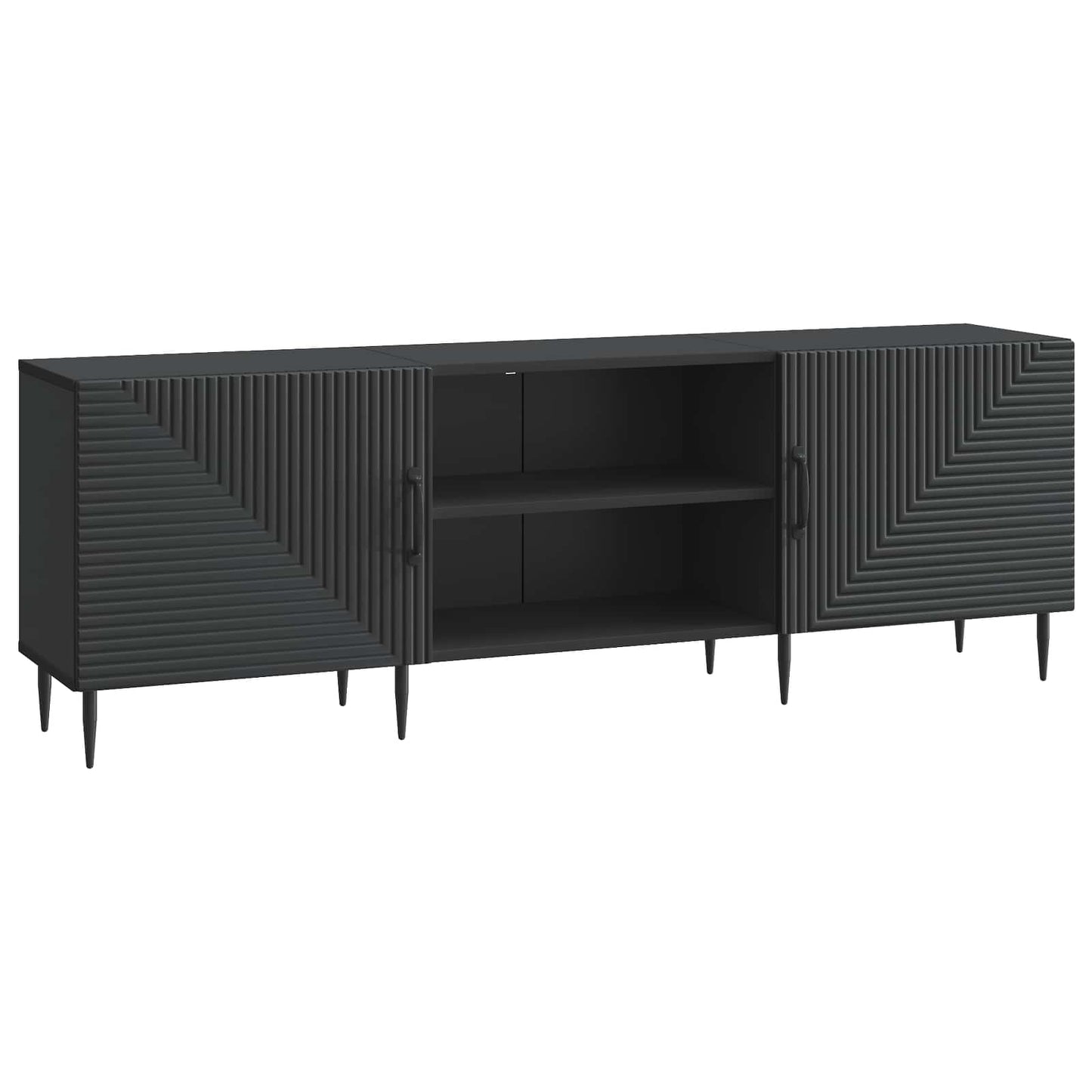 TV-skab Sort 150 x 31 x 50 cm Konstrueret træ