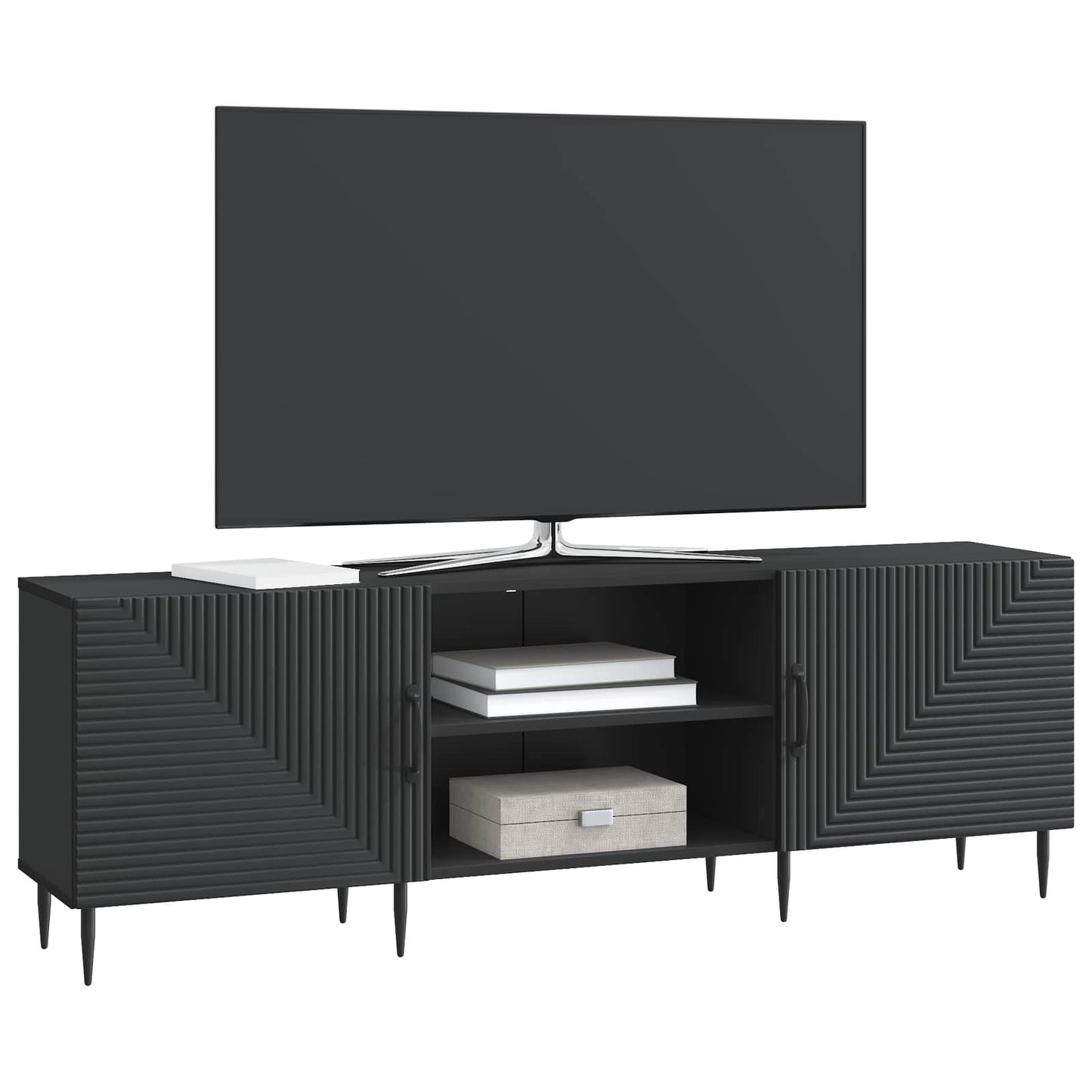 TV-skab Sort 150 x 31 x 50 cm Konstrueret træ