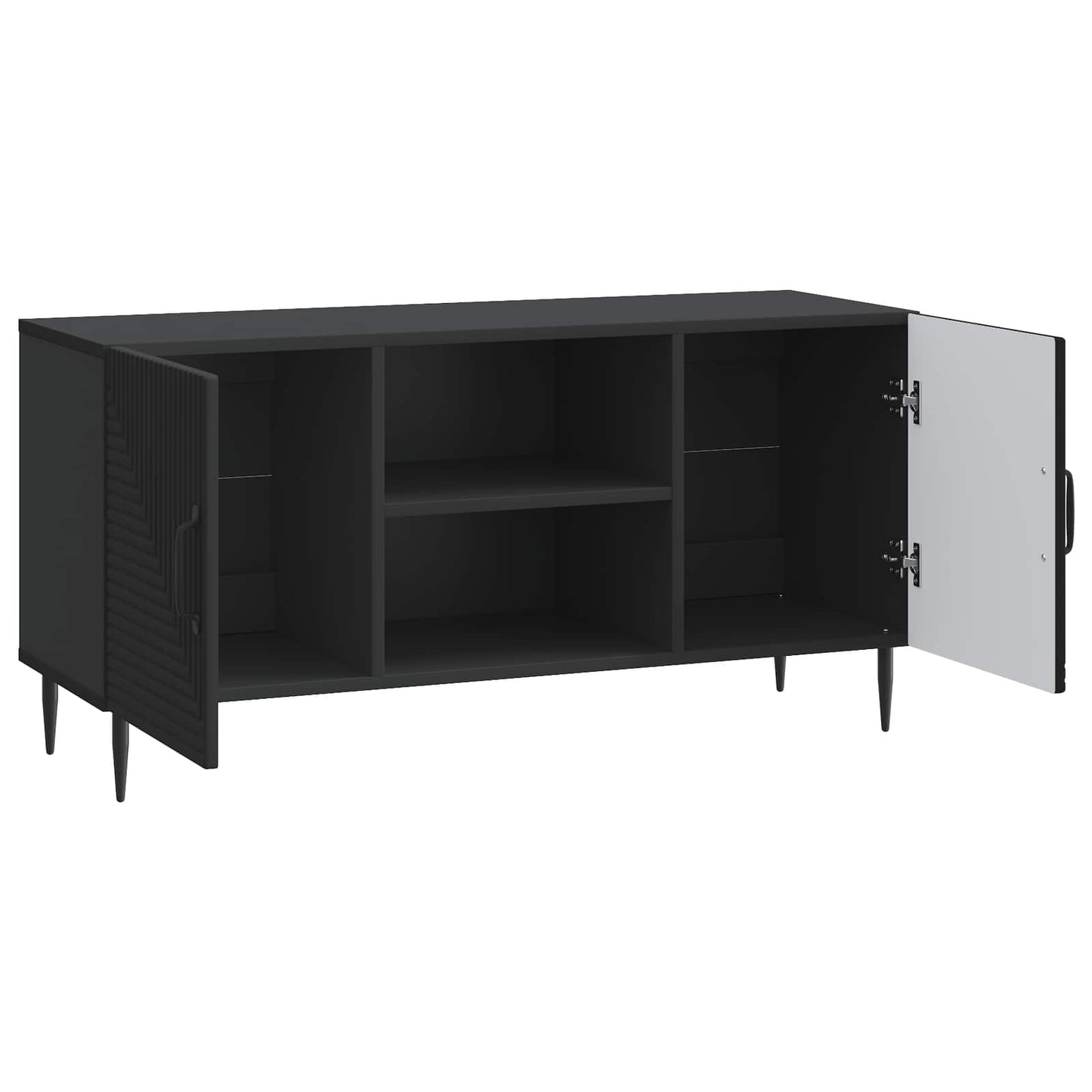 TV-skab Sort 102 x 34,5 x 50 cm Konstrueret træ