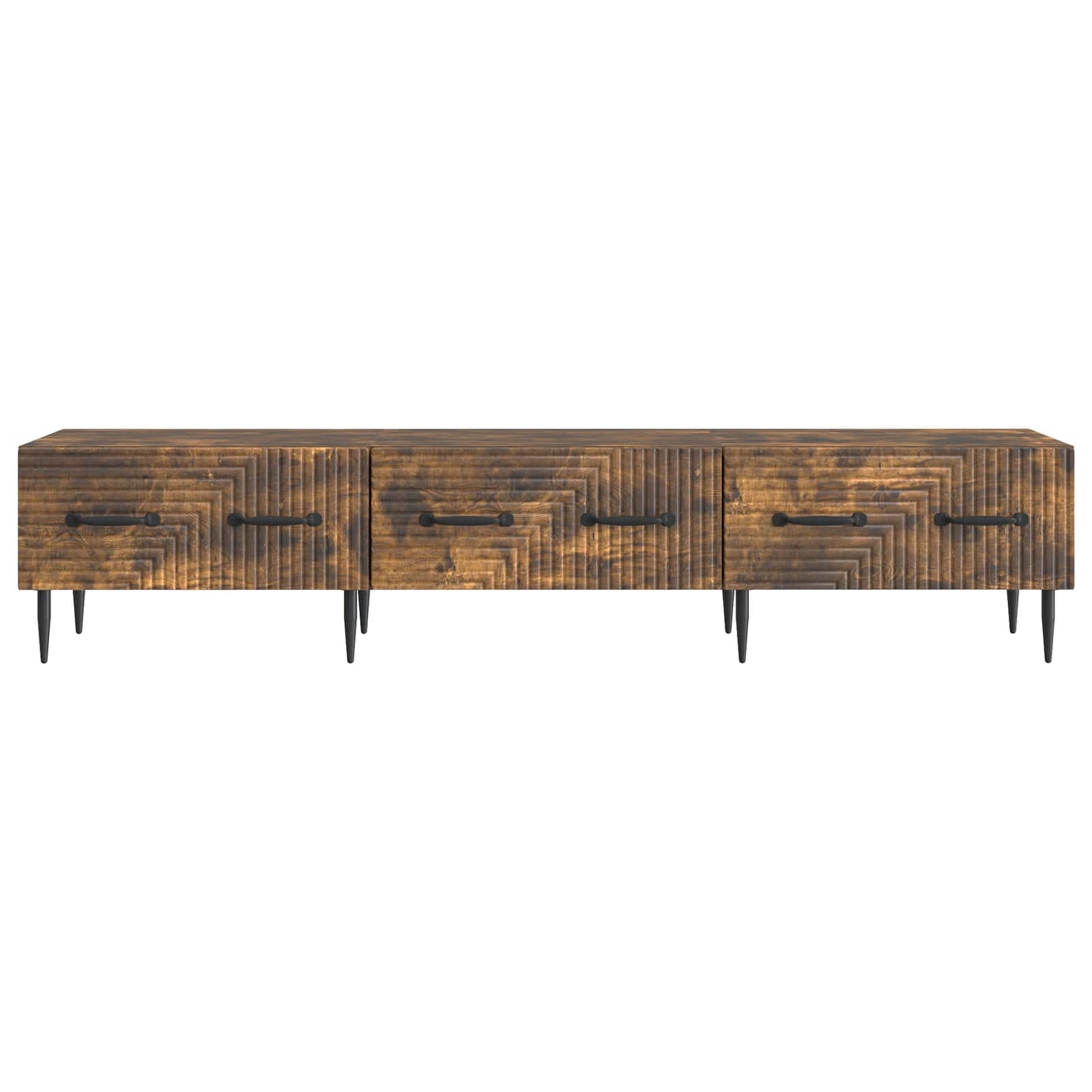 TV-skab med skuffe Røget eg 147 x 34,5 x 30 cm Konstrueret træ
