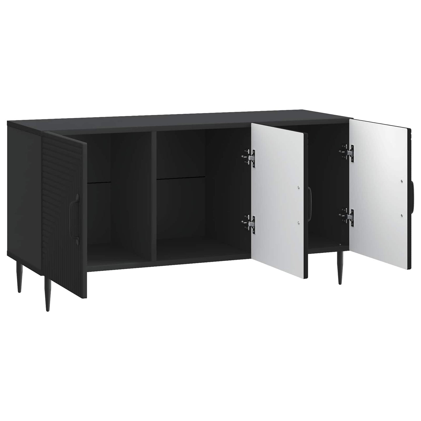 TV-skab Sort 99 x 34,5 x 50 cm Konstrueret træ
