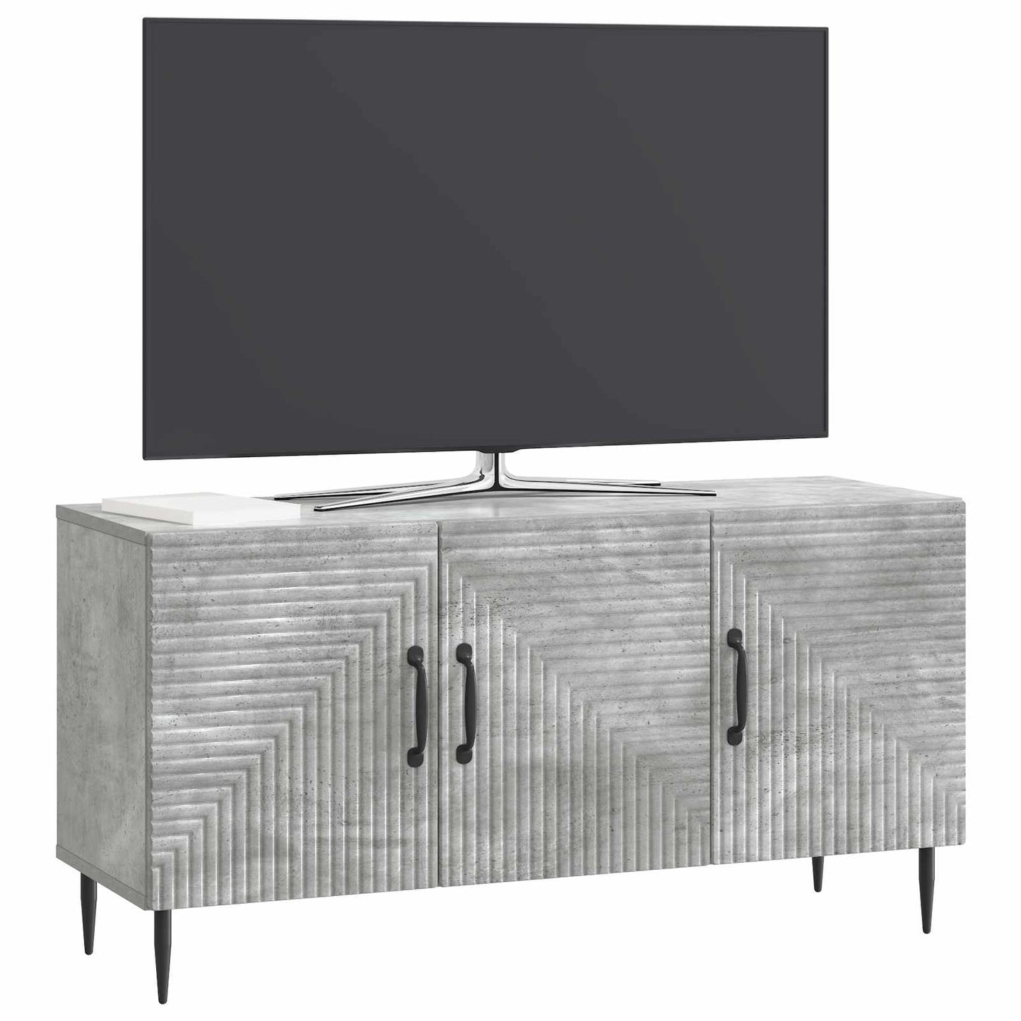 TV-skab Betongrå 99 x 34,5 x 50 cm Konstrueret træ