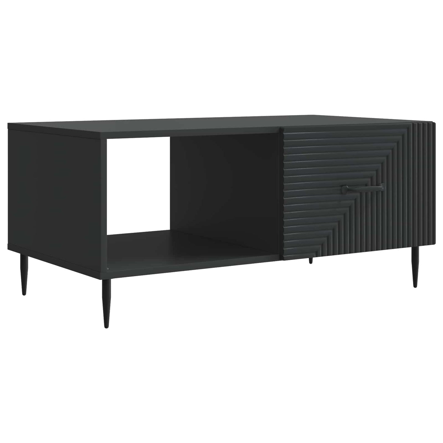 Sofabord Sort 90 x 50 x 40 cm Konstrueret træ