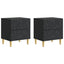 Sengebord 2 pcs Sort 43 x 34,5 x 48 cm Konstrueret træ