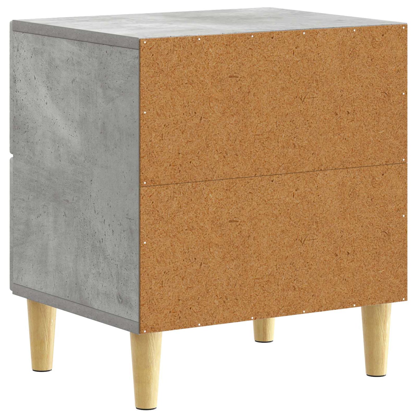 Sengebord 2 pcs Betongrå 43 x 34,5 x 48 cm Konstrueret træ