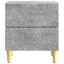Sengebord 2 pcs Betongrå 43 x 34,5 x 48 cm Konstrueret træ