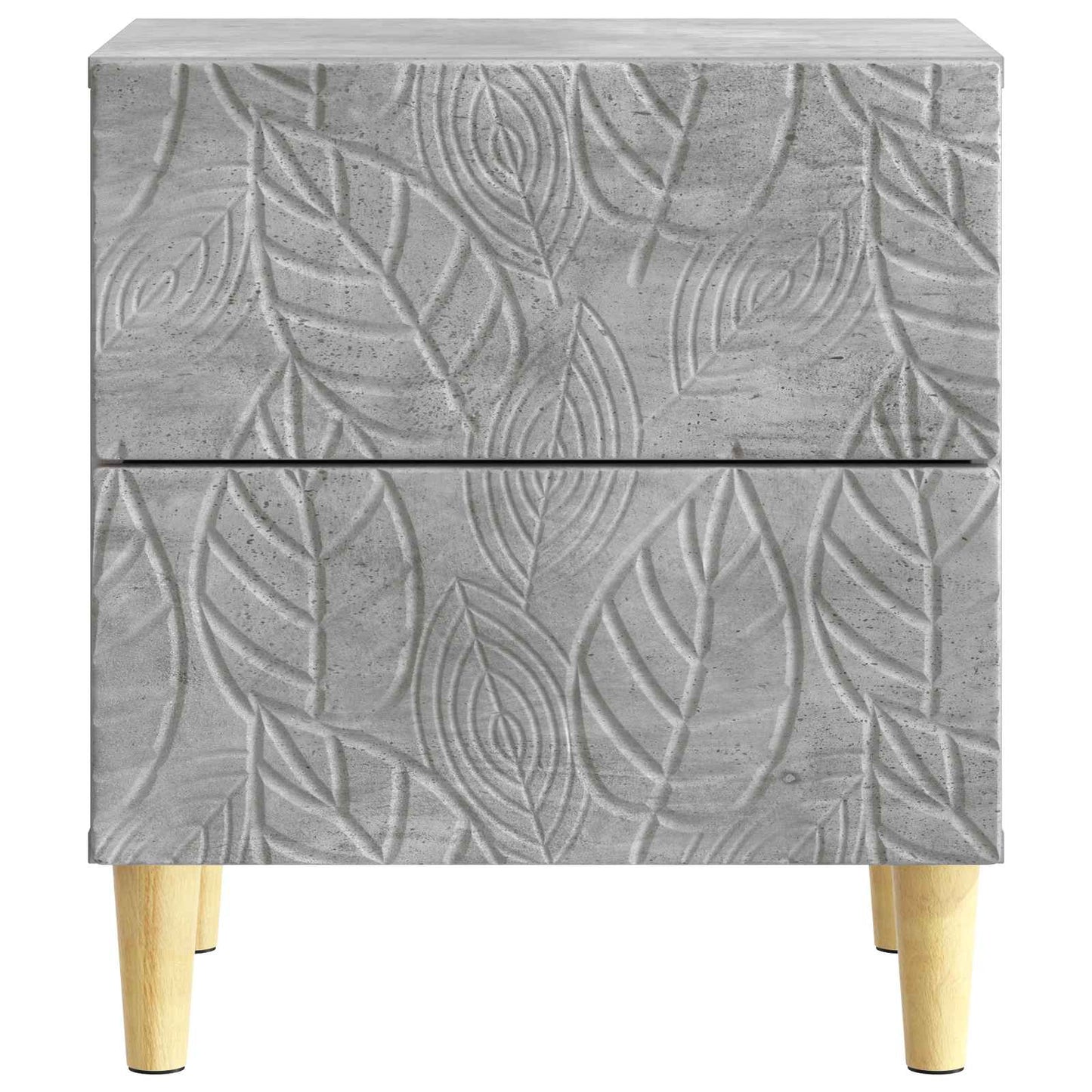 Sengebord 2 pcs Betongrå 43 x 34,5 x 48 cm Konstrueret træ