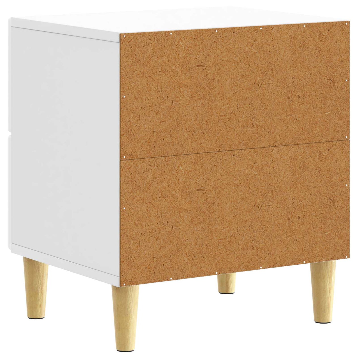 Sengebord 2 pcs Hvid højglans 43 x 34,5 x 48 cm Konstrueret træ