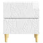 Sengebord 2 pcs Hvid højglans 43 x 34,5 x 48 cm Konstrueret træ