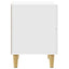 Sengebord 2 pcs Hvid højglans 43 x 34,5 x 48 cm Konstrueret træ