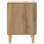 Sengebord 2 pcs Artisan-eg 43 x 34,5 x 48 cm Konstrueret træ