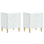 Sengebord 2 pcs Hvid 43 x 34,5 x 50 cm Konstrueret træ