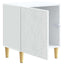 Sengebord 2 stk. Hvid 43 x 34,5 x 50 cm Konstrueret træ