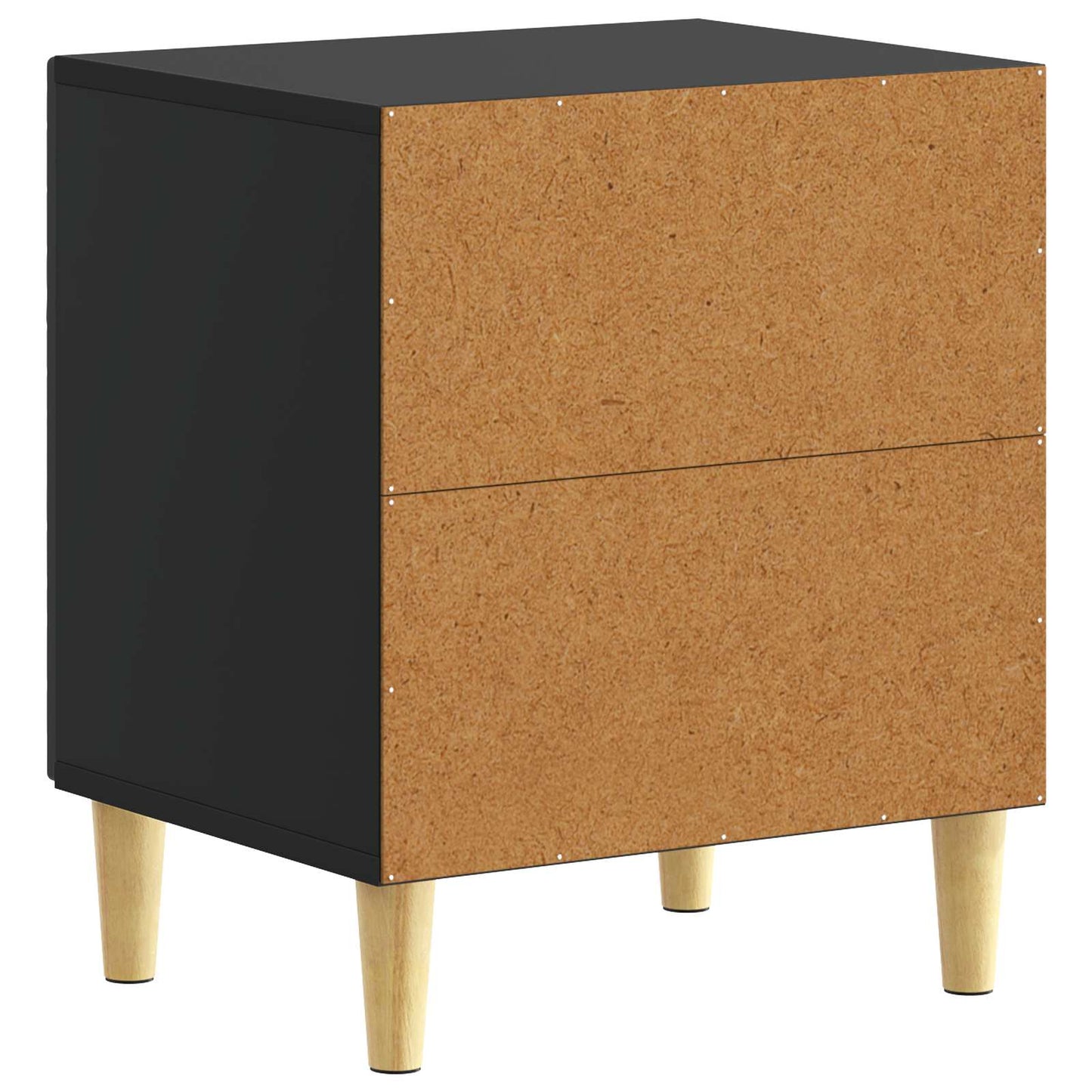 Sengebord 2 pcs Sort 43 x 34,5 x 50 cm Konstrueret træ