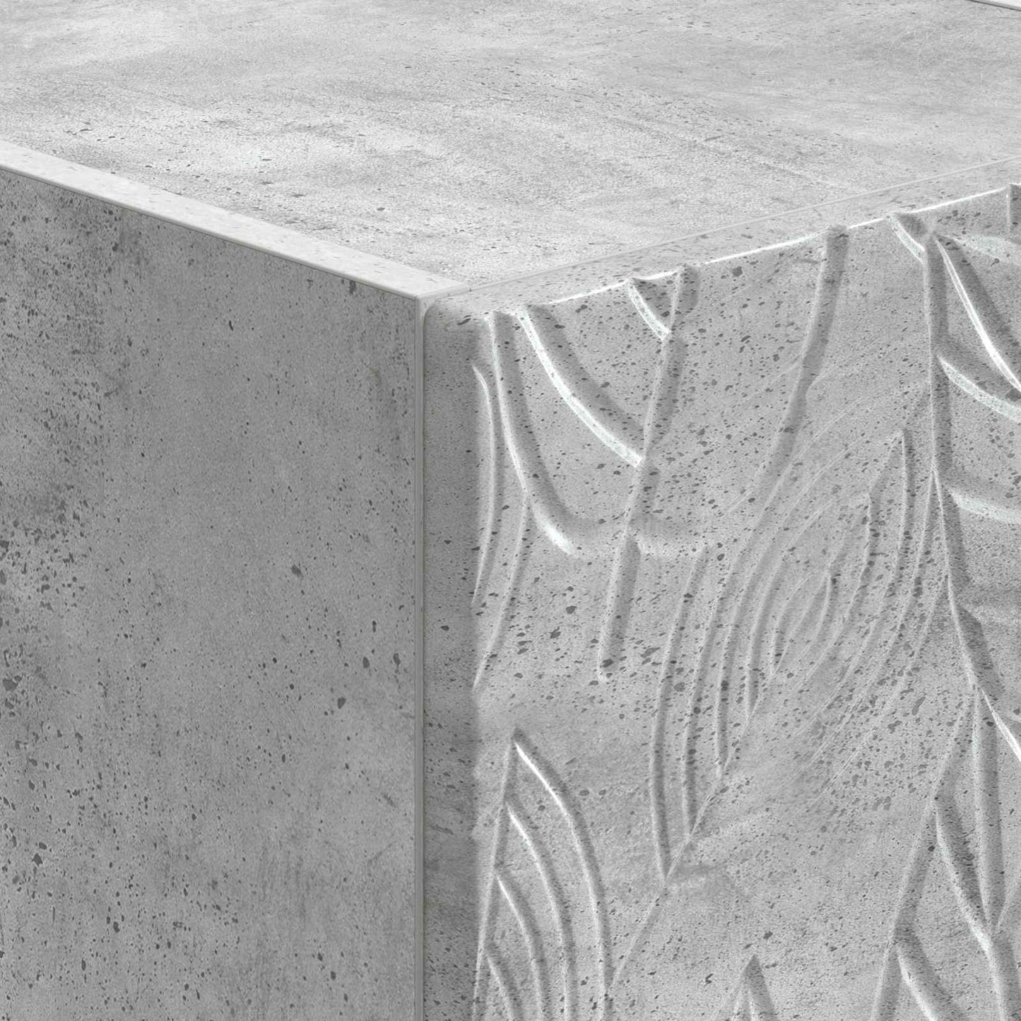 Sengebord 2 pcs Betongrå 43 x 34,5 x 50 cm Konstrueret træ