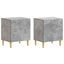 Sengebord 2 pcs Betongrå 43 x 34,5 x 50 cm Konstrueret træ