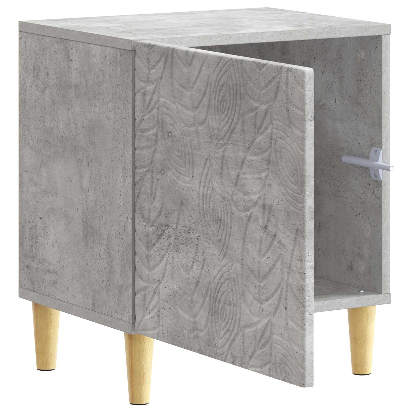 Sengebord 2 pcs Betongrå 43 x 34,5 x 50 cm Konstrueret træ