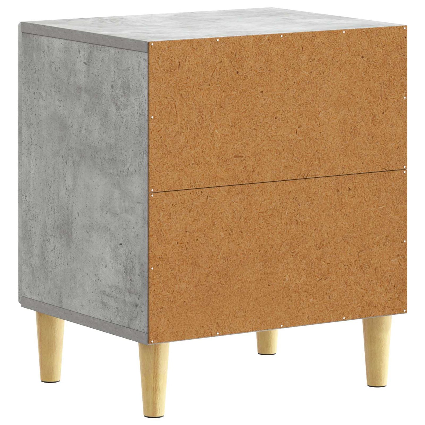 Sengebord 2 pcs Betongrå 43 x 34,5 x 50 cm Konstrueret træ