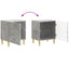 Sengebord 2 pcs Betongrå 43 x 34,5 x 50 cm Konstrueret træ
