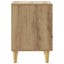 Sengebord 2 stk. Artisan-eg 43 x 34,5 x 50 cm Konstrueret træ
