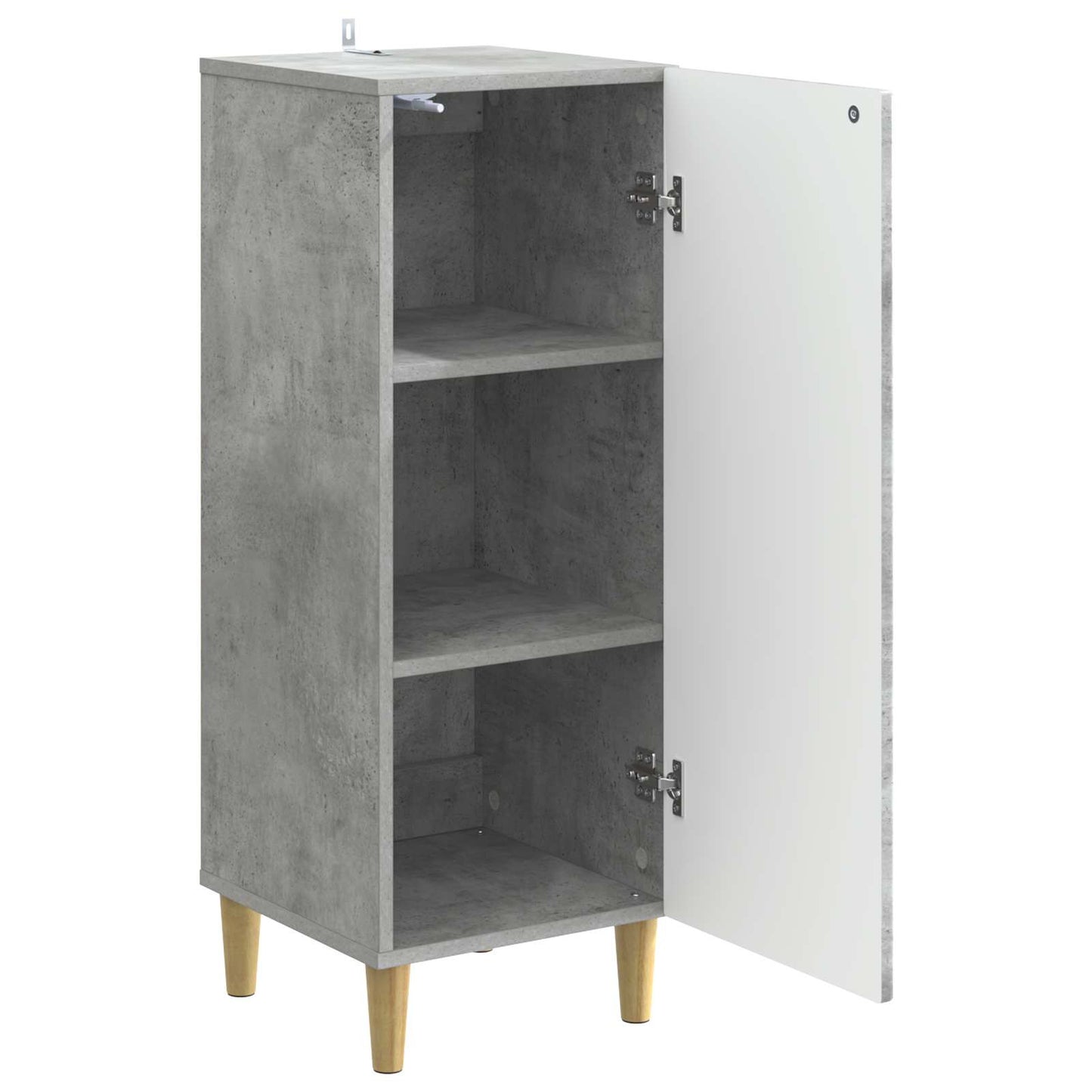 Sideboard Betongrå 33 x 34,5 x 90 cm Konstrueret træ