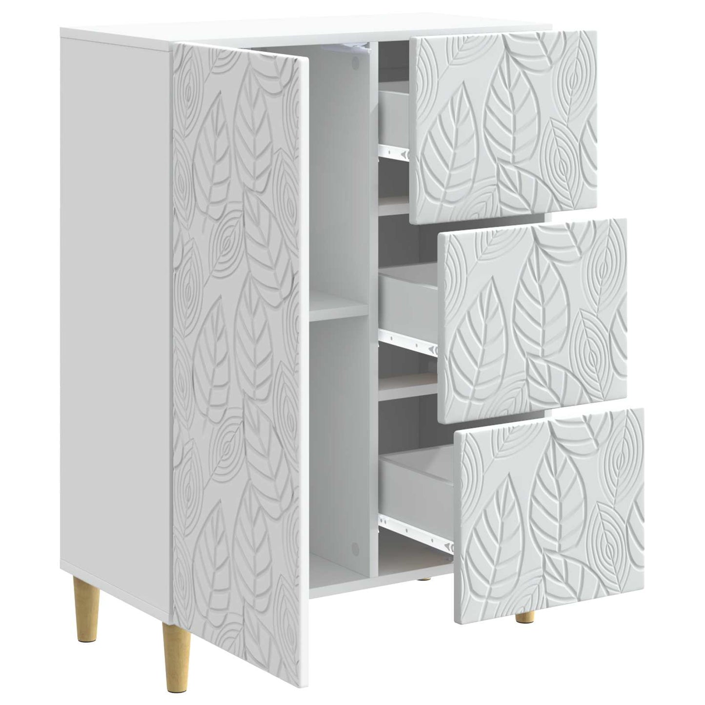 Sideboard Hvid 66 x 34,5 x 90 cm Konstrueret træ
