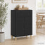 Sideboard Sort 66 x 34,5 x 90 cm Konstrueret træ