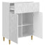 Sideboard Hvid højglans 66 x 34,5 x 90 cm Konstrueret træ