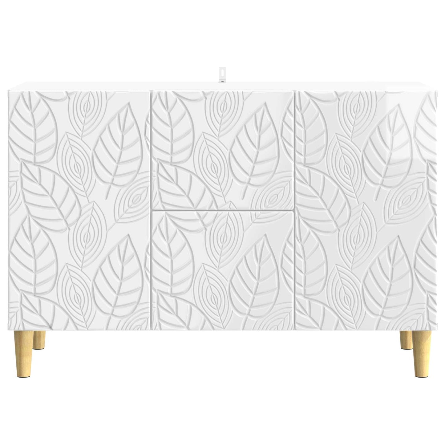 Sideboard Hvid højglans 89 x 34,5 x 60 cm Konstrueret træ