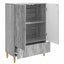 Sideboard Grå Sonoma 66 x 34,5 x 95 cm Konstrueret træ