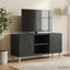TV-skab 102 x 34,5 x 50 cm Sort Konstrueret træ