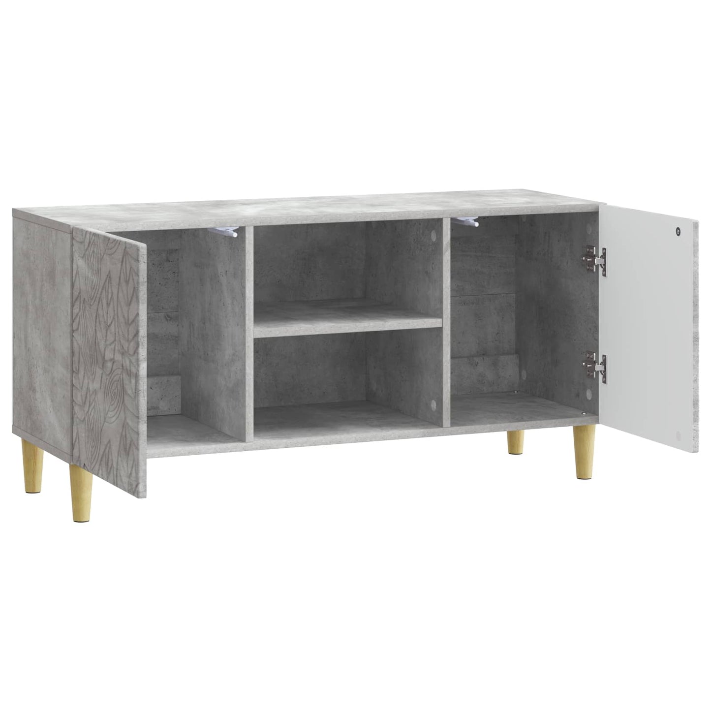TV-skab 102 x 34,5 x 50 cm Betongrå Konstrueret træ