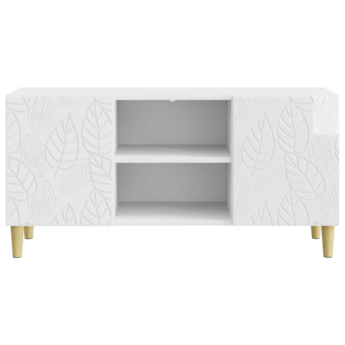 TV-skab 102 x 34,5 x 50 cm Hvid højglans Konstrueret træ