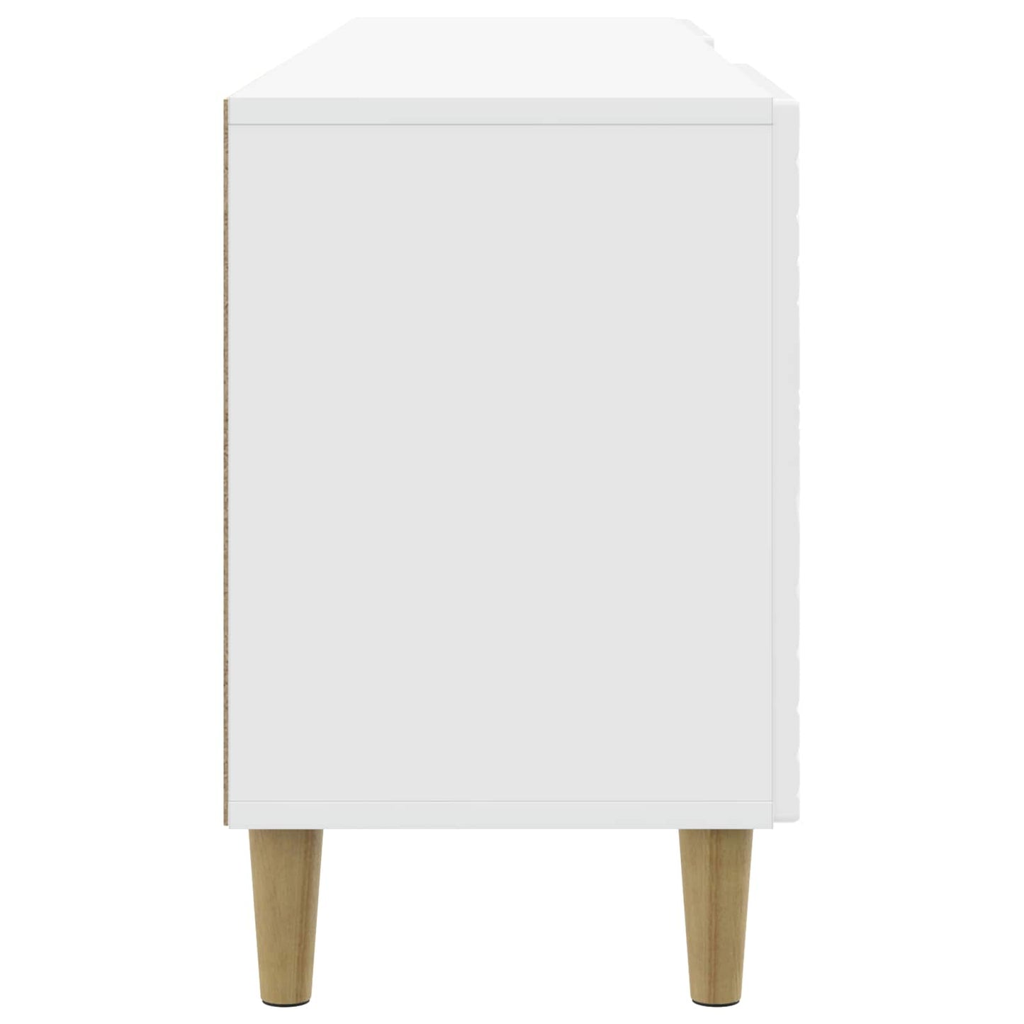 TV-skab 102 x 34,5 x 50 cm Hvid højglans Konstrueret træ