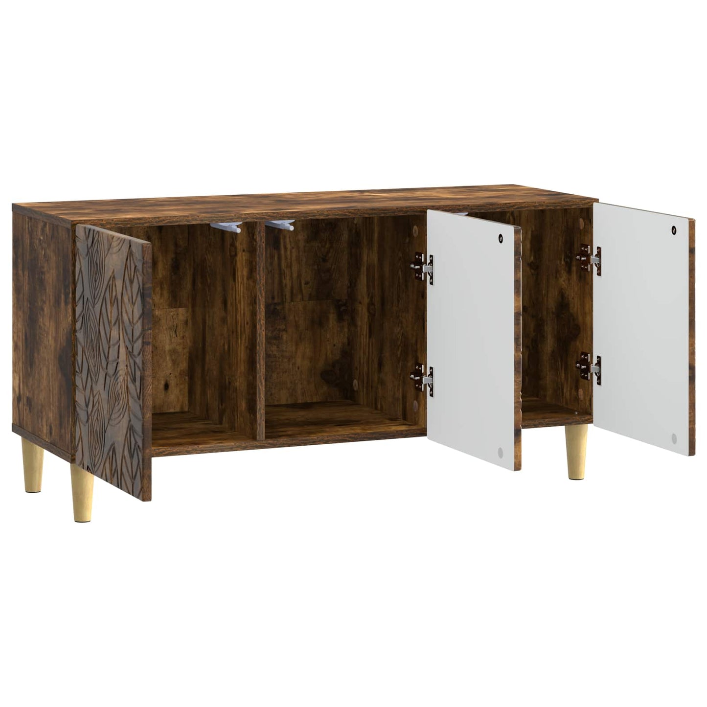 TV-skab 99 x 34,5 x 50 cm Røget eg Konstrueret træ