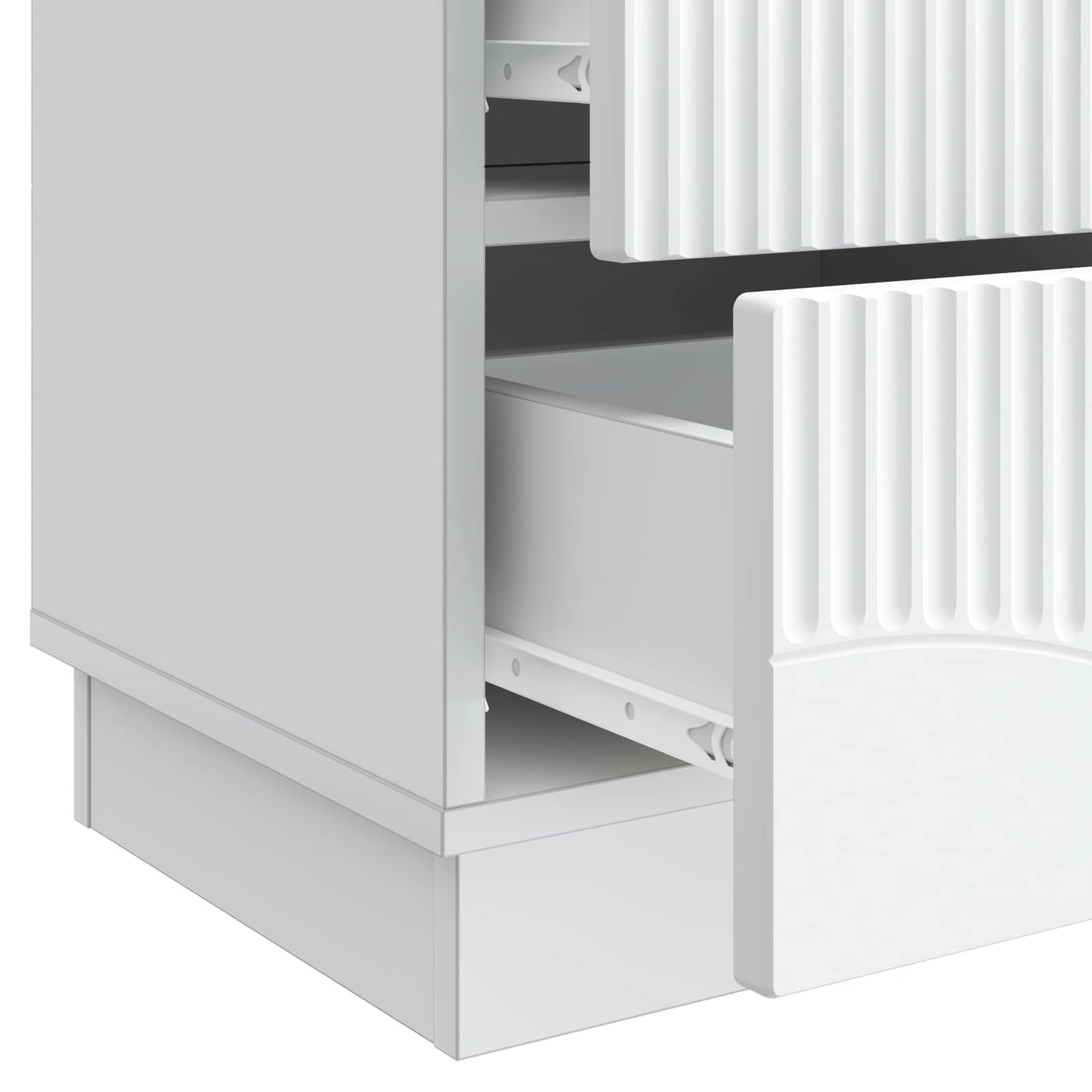 Natskab 2 pcs Hvid 43 x 34,5 x 44,5 cm Konstrueret træ