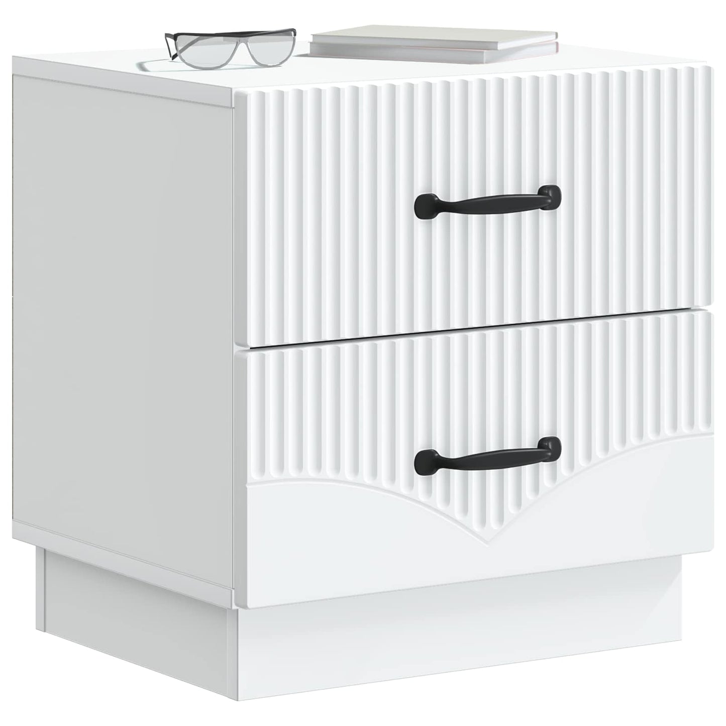 Natskab 2 pcs Hvid 43 x 34,5 x 44,5 cm Konstrueret træ