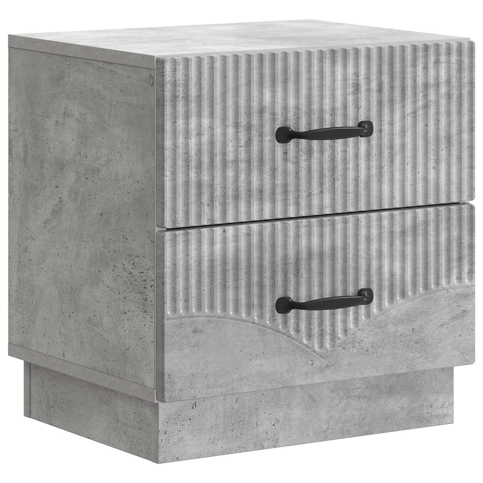 Natskab med skuffe Betongrå 43 x 34,5 x 44,5 cm Konstrueret træ billede