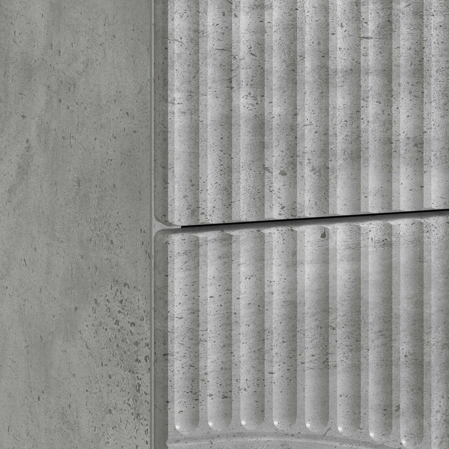 Natskab 2 pcs Betongrå 43 x 34,5 x 44,5 cm Konstrueret træ