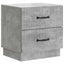 Natskab 2 pcs Betongrå 43 x 34,5 x 44,5 cm Konstrueret træ