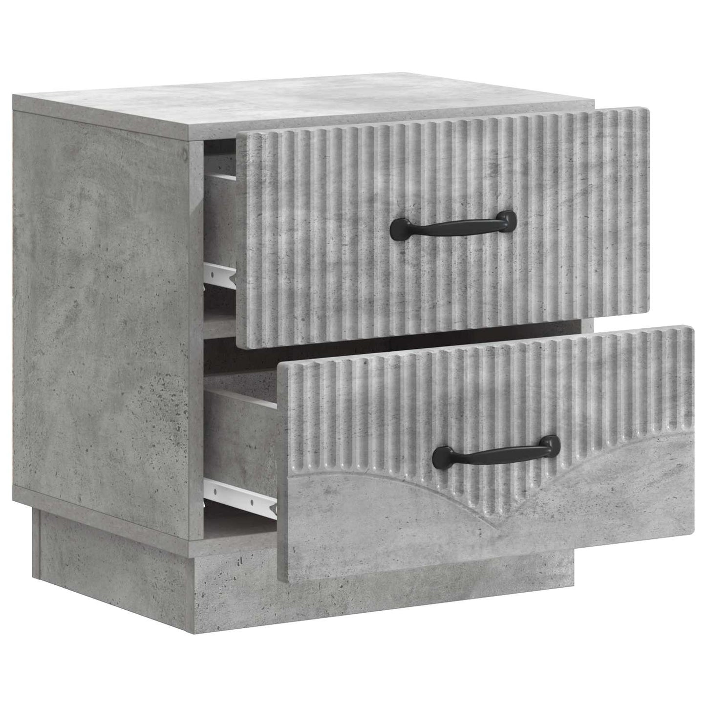 Natskab 2 pcs Betongrå 43 x 34,5 x 44,5 cm Konstrueret træ