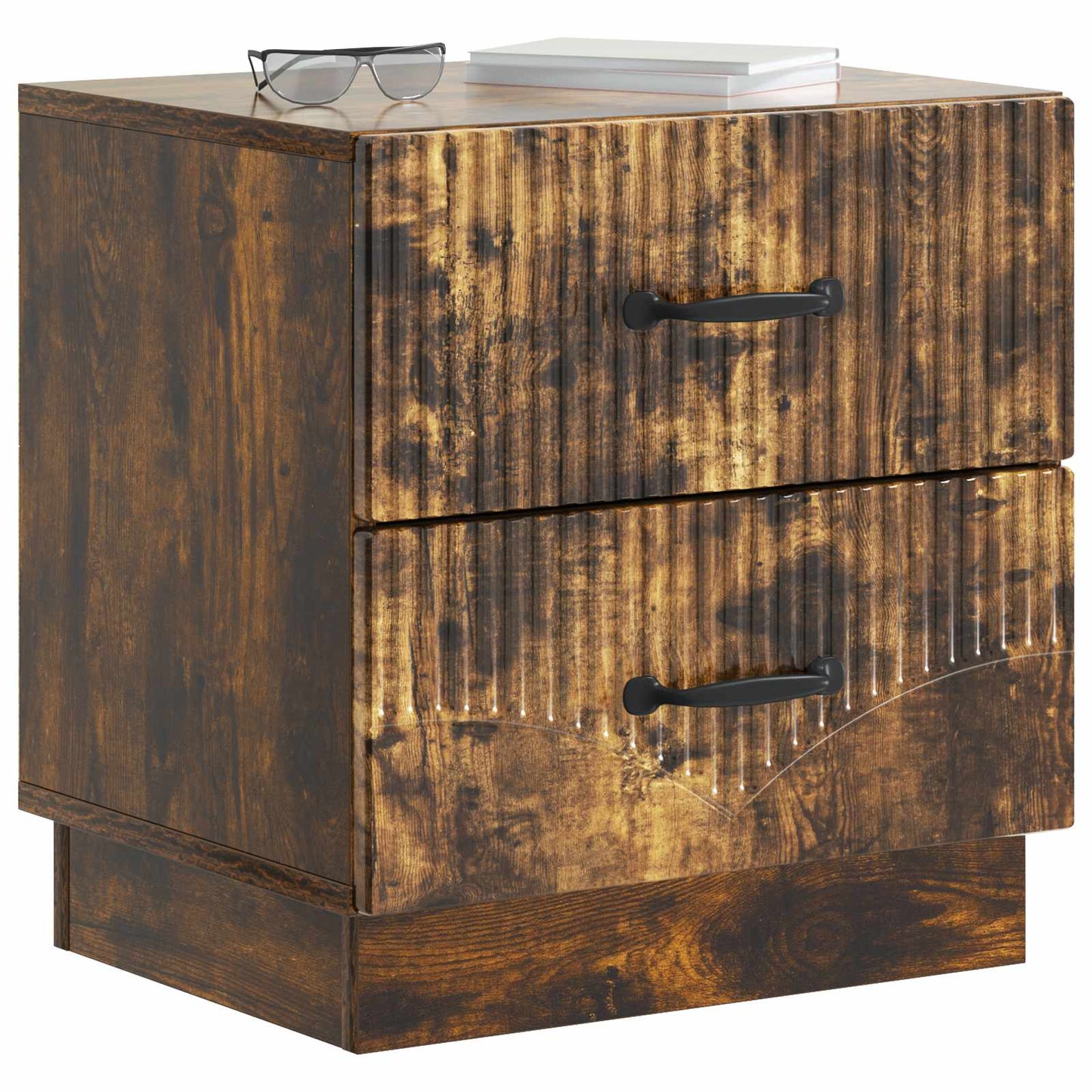 Natskab med skuffe Røget eg 43 x 34,5 x 44,5 cm Konstrueret træ