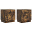 Natskab 2 pcs Røget eg 43 x 34,5 x 44,5 cm Konstrueret træ