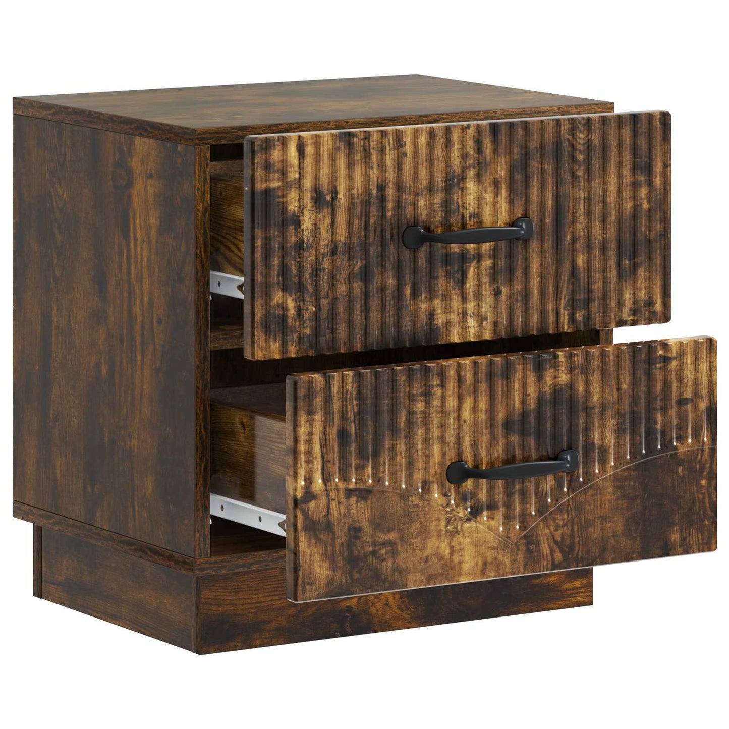 Natskab 2 pcs Røget eg 43 x 34,5 x 44,5 cm Konstrueret træ