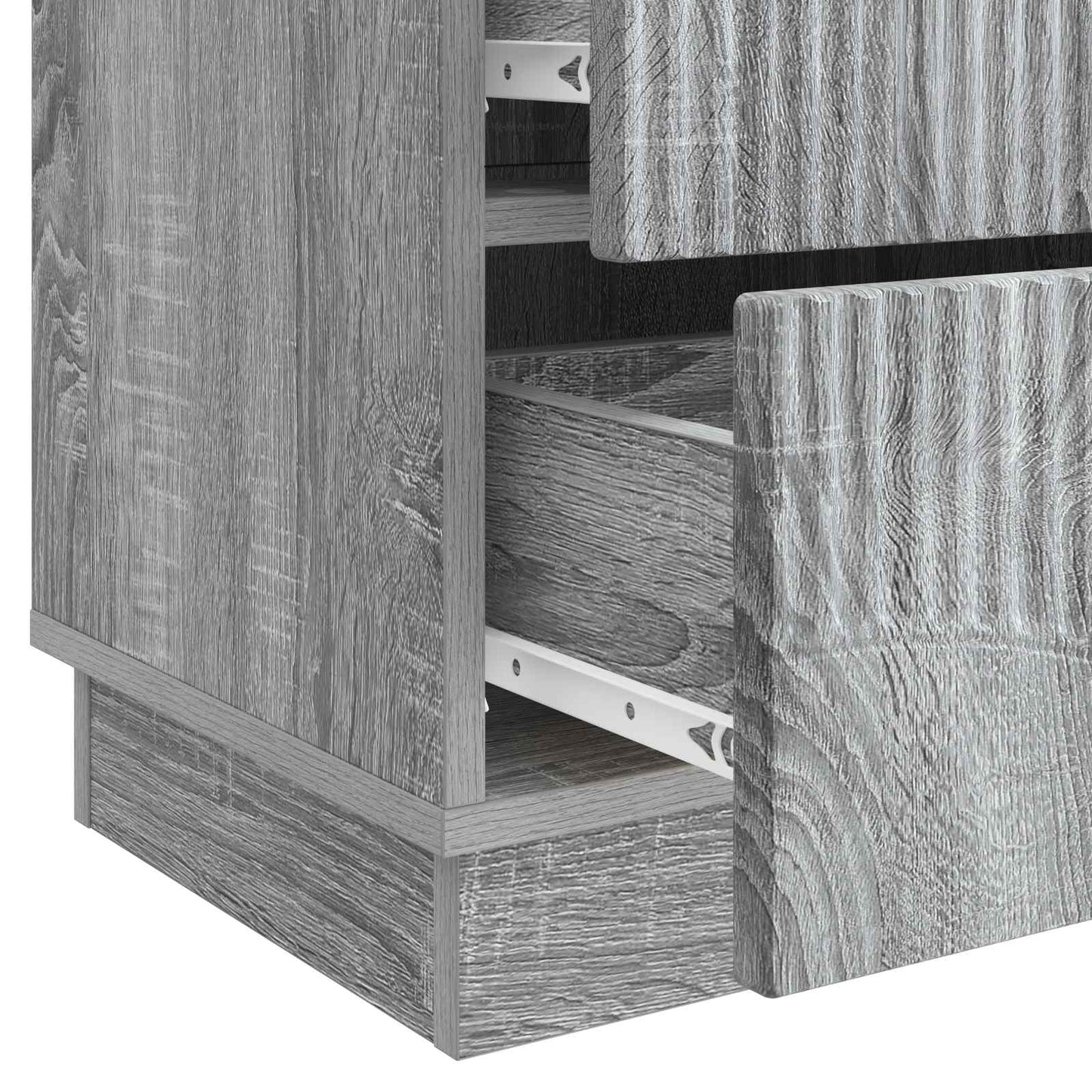 Natskab 2 pcs Grå sonoma-eg 43 x 34,5 x 44,5 cm Konstrueret træ