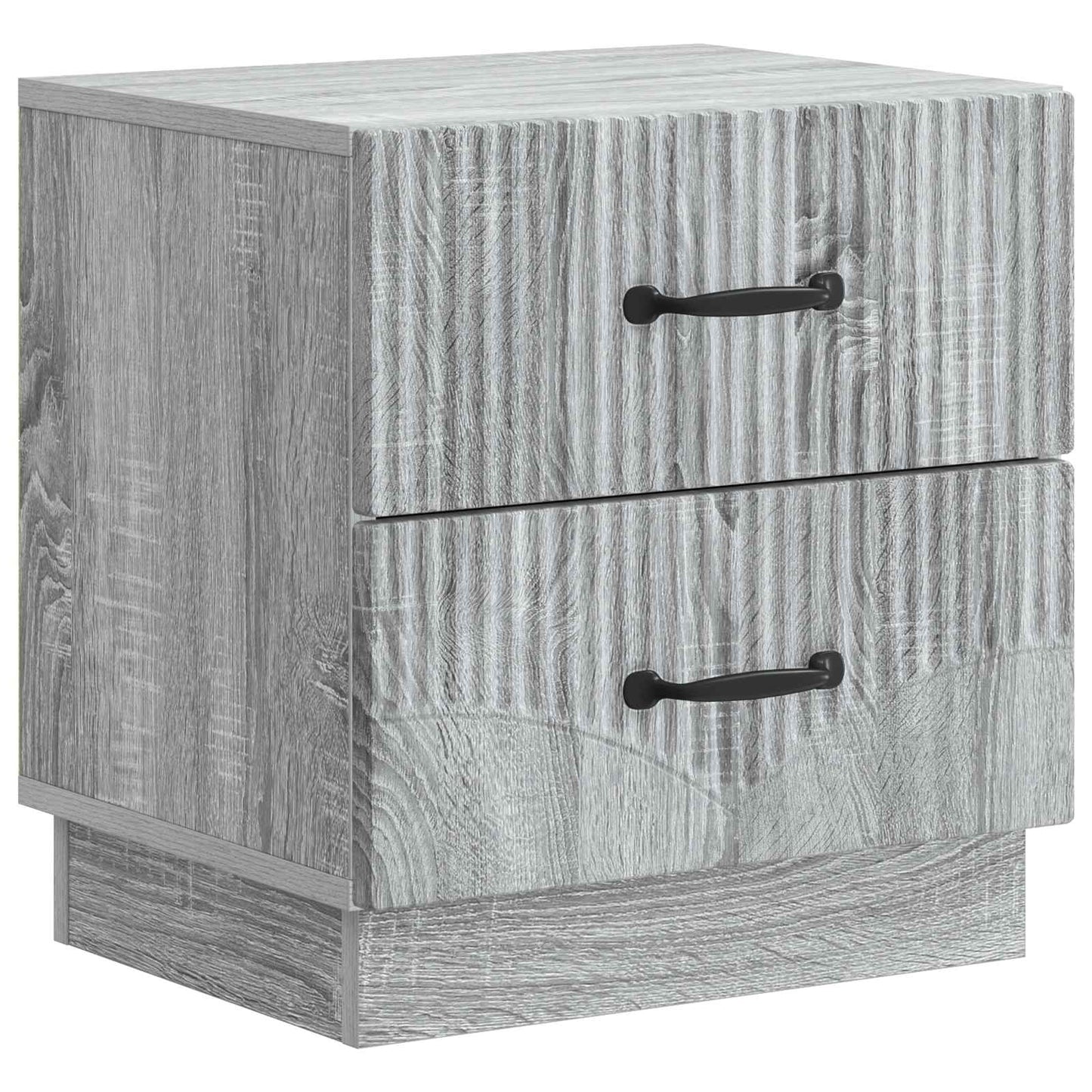 Natskab 2 pcs Grå sonoma-eg 43 x 34,5 x 44,5 cm Konstrueret træ